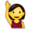 Person Raising Hand emoji on LG